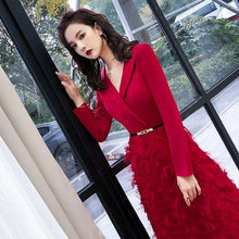 Load image into Gallery viewer, weiyin Wiine Red Evening Dress 2019 Elegant Lace Evening Gowns Long Formal Evening Dress Styles Women Prom Party Dresses WY1341 - Ole Misc.